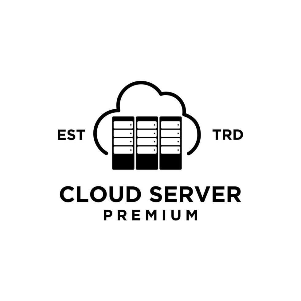 nuage serveur logo icône conception illustration vecteur