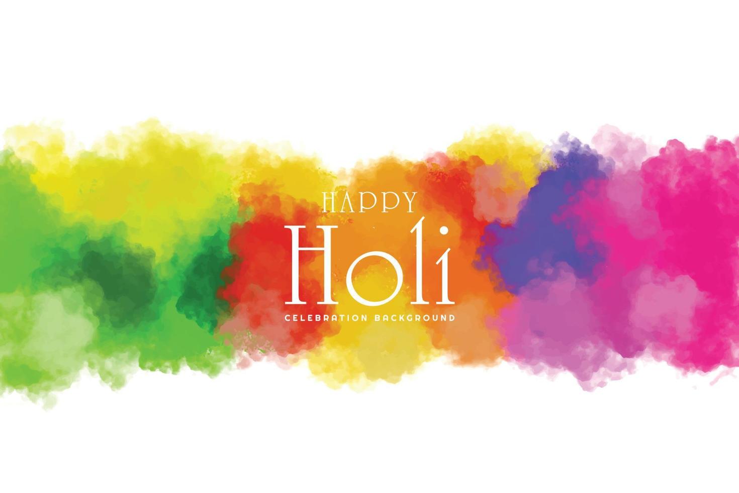 happy holi fête du printemps indien de fond de couleurs vecteur