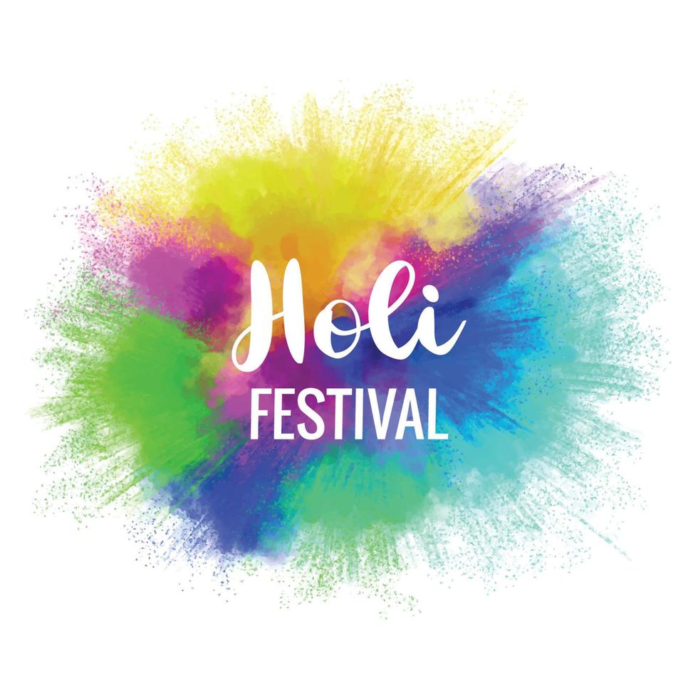 content Holi Festival salutation carte pour éclaboussure Contexte vecteur