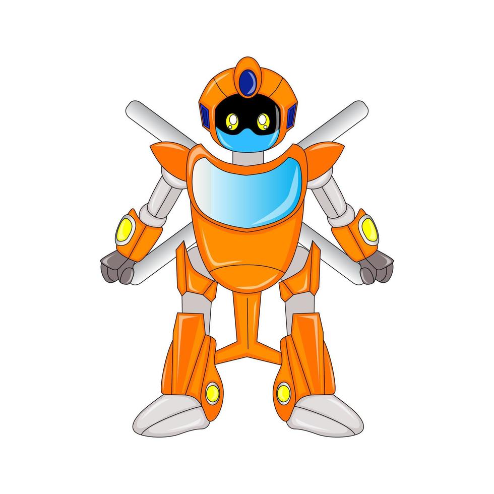 hélicoptère robot personnage, vecteur, modifiable, génial pour des bandes dessinées, illustrations, coloration livres, autocollants, affiches, sites Internet, impression, t-shirts et plus vecteur