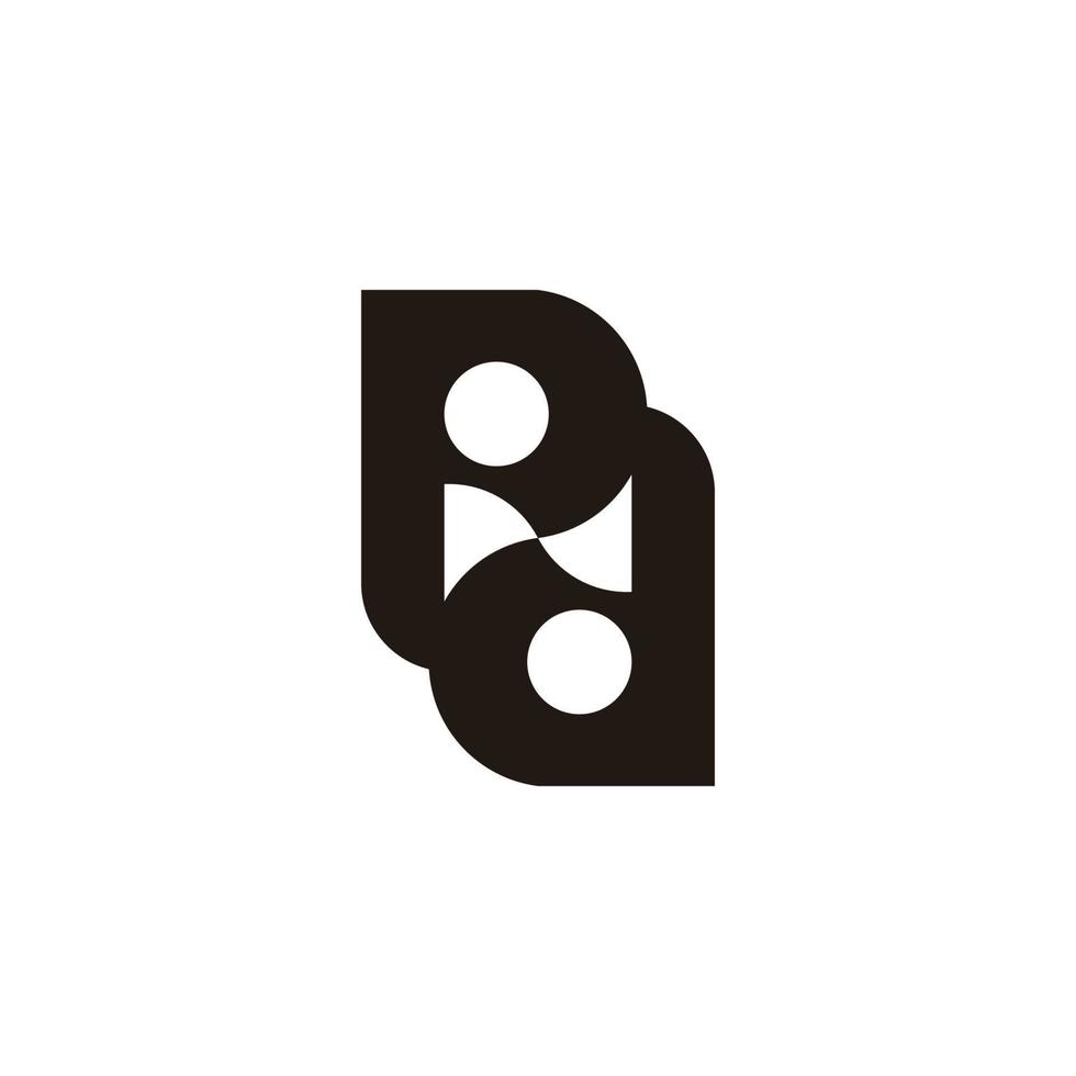 lettre pd lié géométrique Facile art logo vecteur