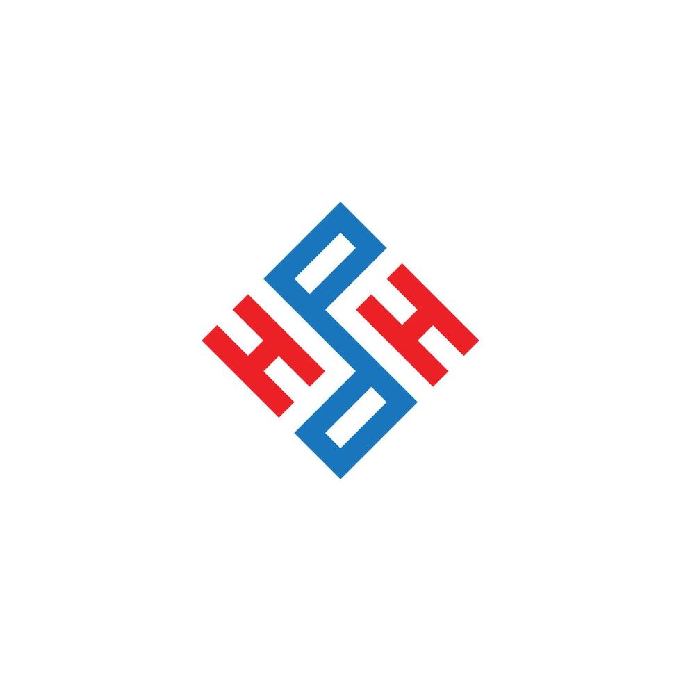 lettre abstraite hp ligne géométrique logo carré vecteur