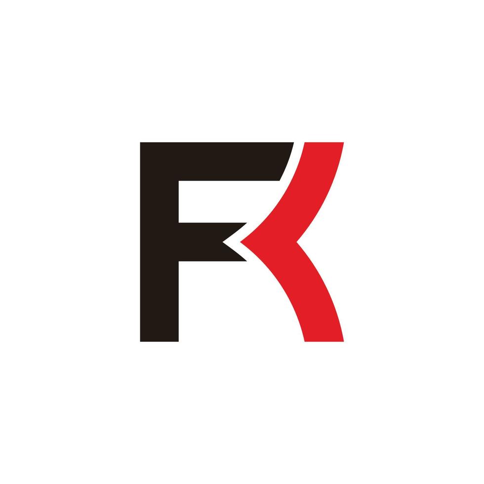 lettre fk Facile lien ligne géométrique coloré logo vecteur