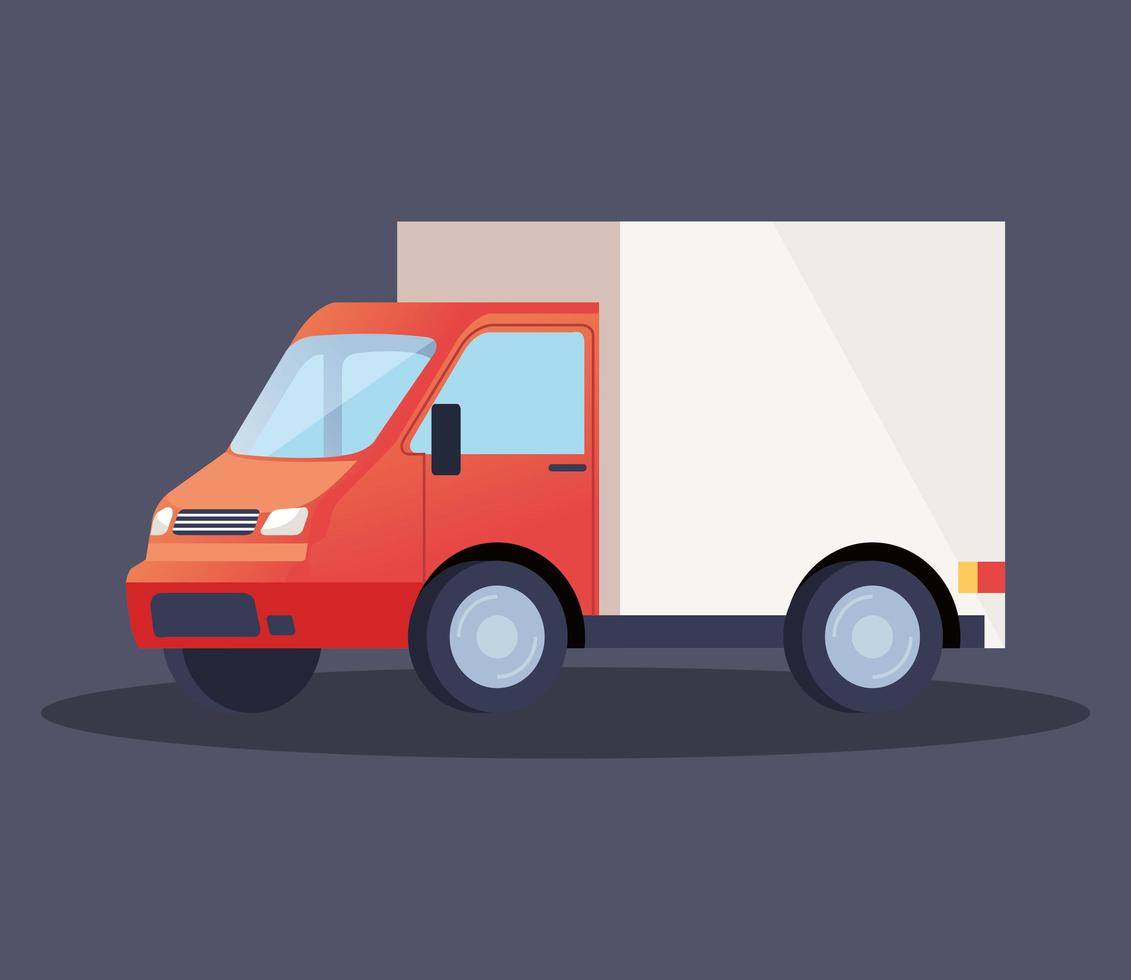 icône de véhicule de service de livraison de camion vecteur
