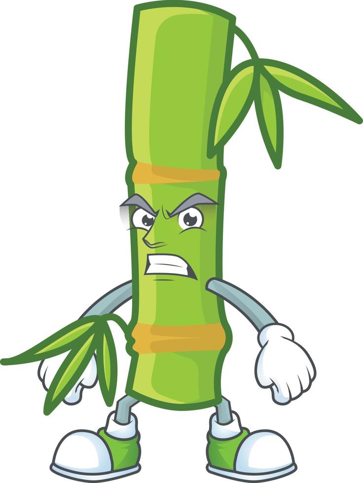 bambou bâton dessin animé personnage style vecteur