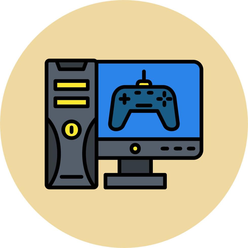 icône de vecteur de jeu d'ordinateur