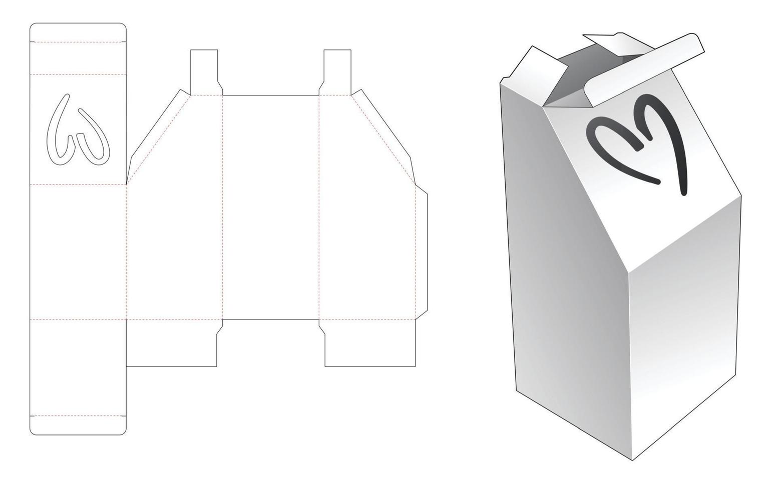 modèle de découpe de boîte d'emballage vecteur