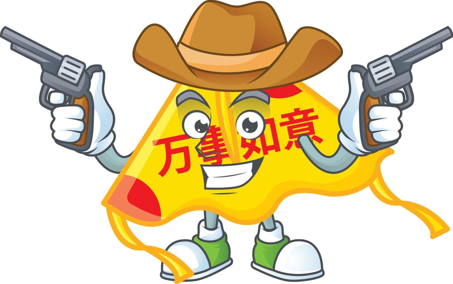 chinois or cerf-volant dessin animé personnage style vecteur