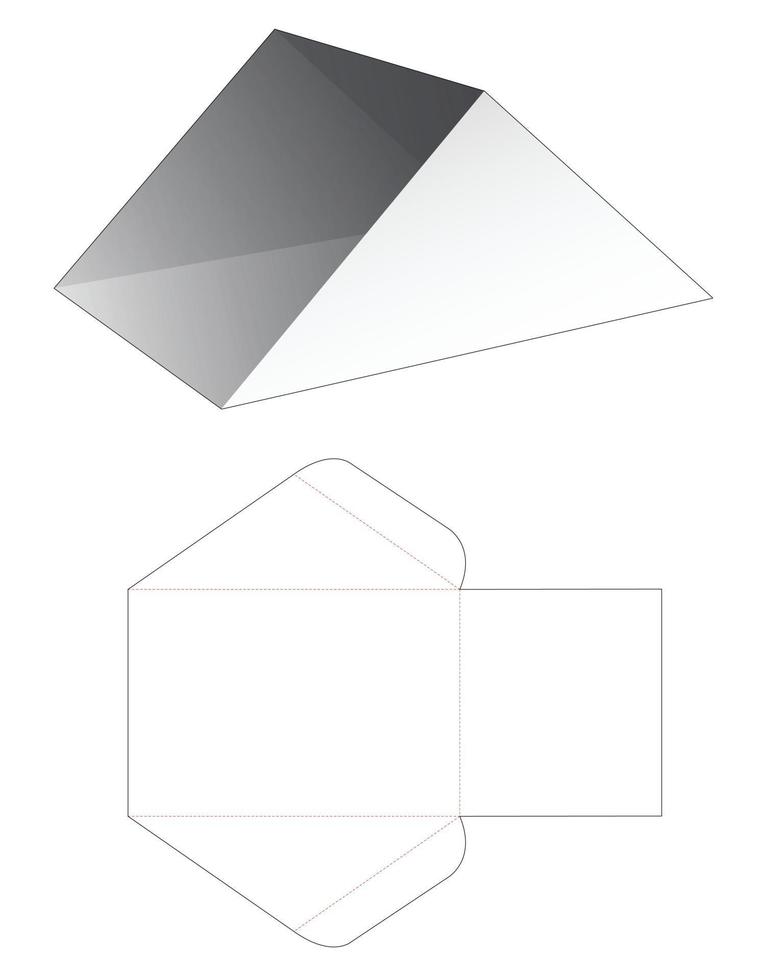 modèle de découpe de plateau en carton triangulaire vecteur