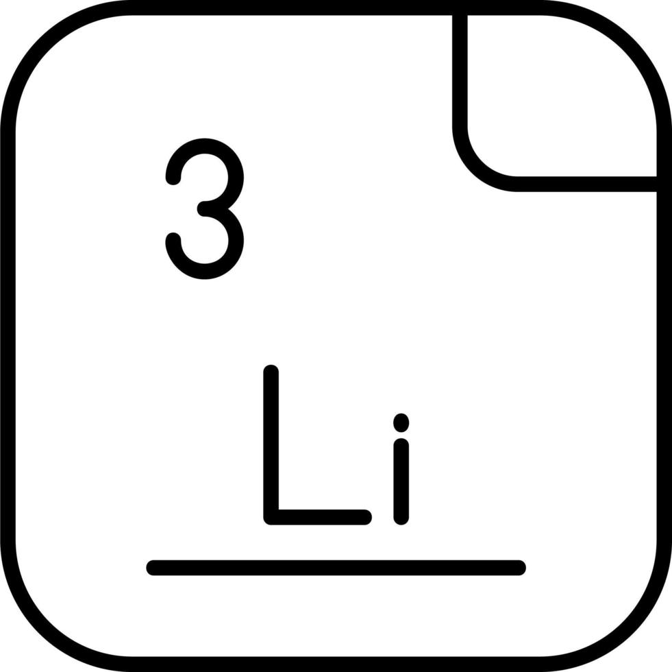 lithium vecteur icône