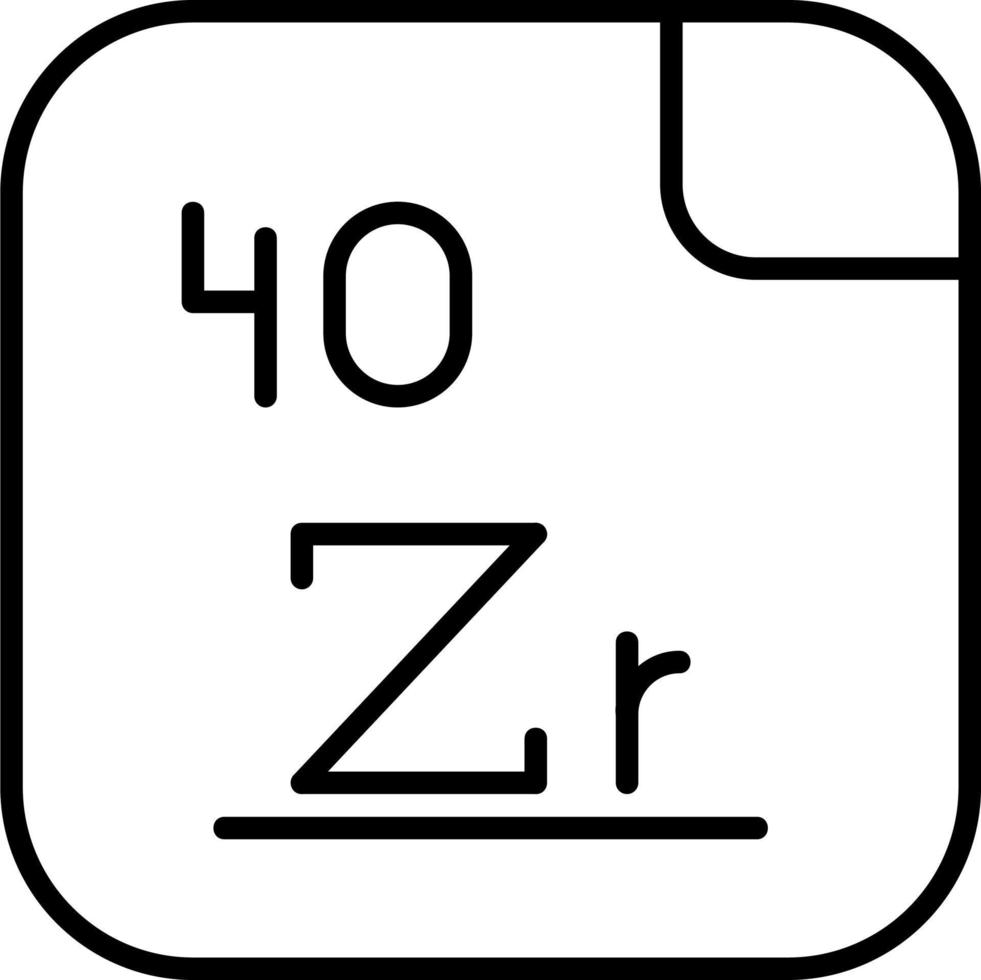 zirconium vecteur icône