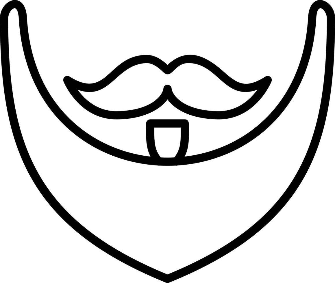 barbe vecteur icône