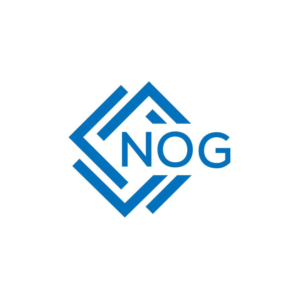 nog lettre design.nog lettre logo conception sur blanc Contexte. nog Créatif cercle lettre logo concept. nog lettre design.nog lettre logo conception sur blanc Contexte. nog c vecteur