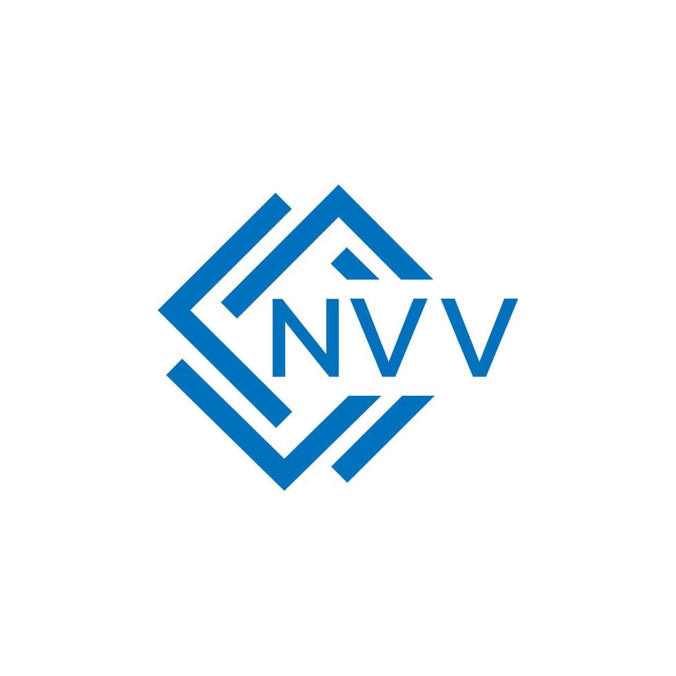 nvv lettre logo conception sur blanc Contexte. nvv Créatif cercle lettre logo concept. nvv lettre conception. vecteur