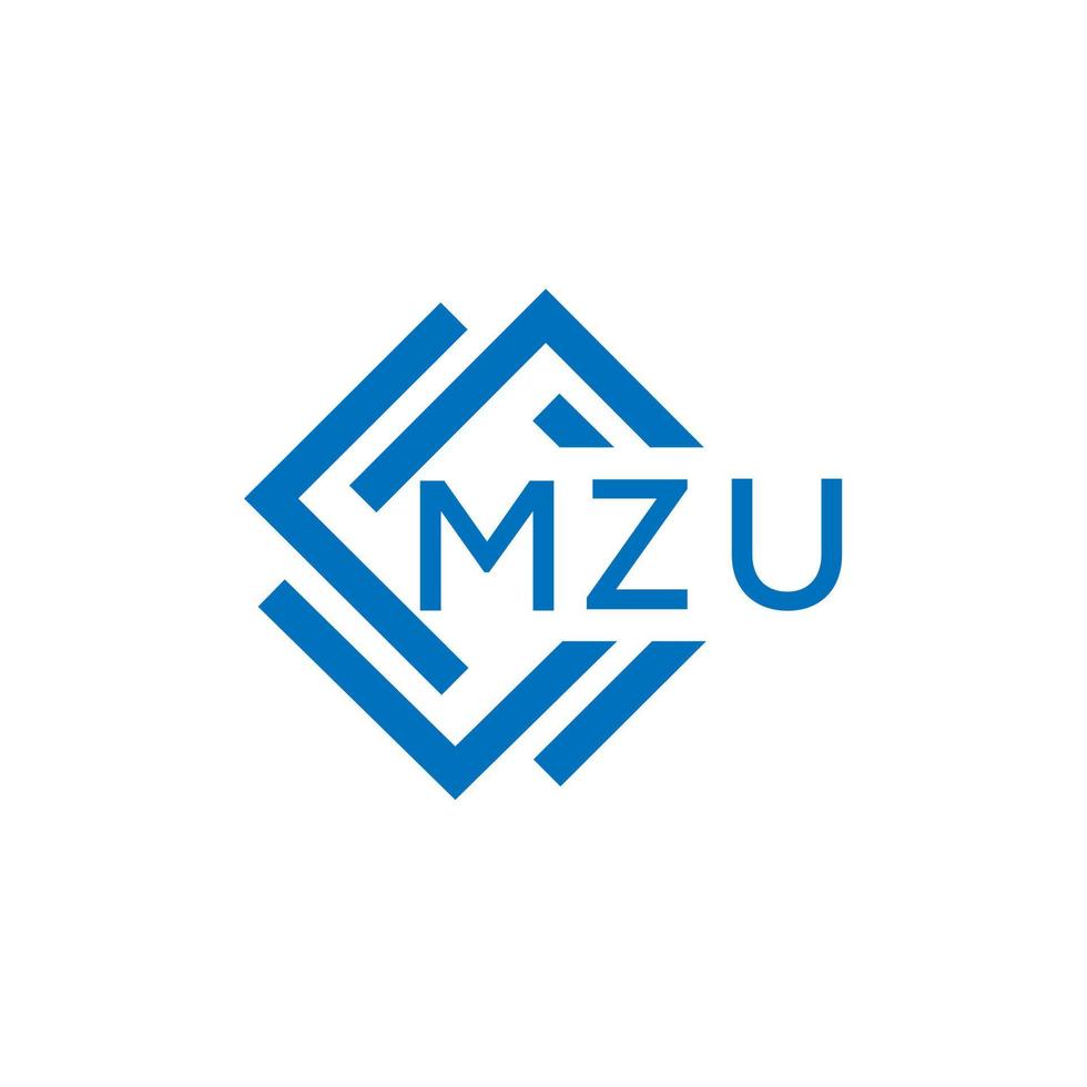 mzu lettre logo conception sur blanc Contexte. mzu Créatif cercle lettre logo concept. mzu lettre conception. vecteur