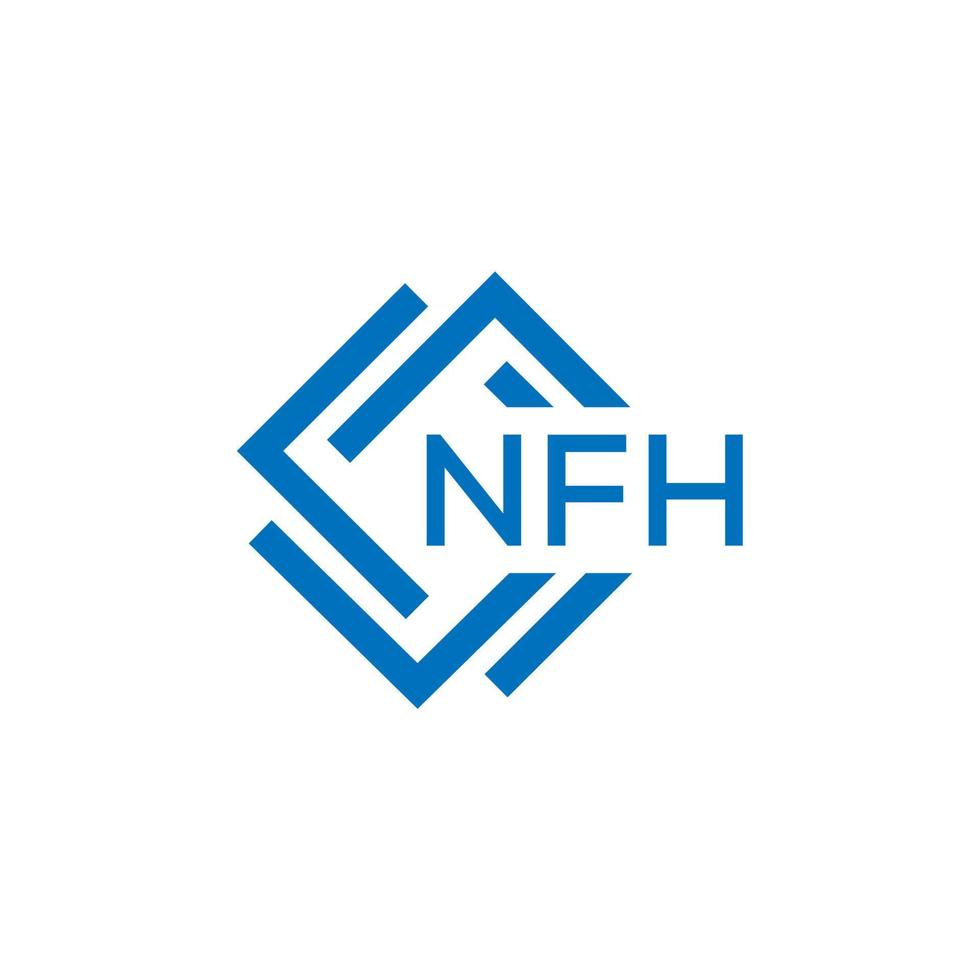 nfh lettre logo conception sur blanc Contexte. nfh Créatif cercle lettre logo concept. nfh lettre conception. vecteur