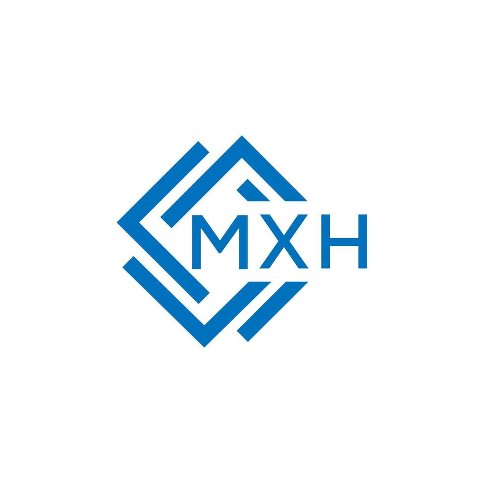 mxh lettre logo conception sur blanc Contexte. mxh Créatif cercle lettre logo concept. mxh lettre conception. vecteur