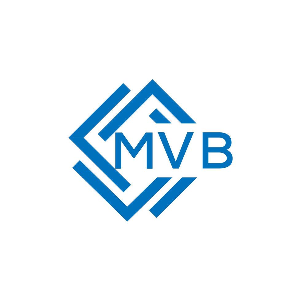 mvb lettre logo conception sur blanc Contexte. mvb Créatif cercle lettre logo concept. mvb lettre conception. vecteur