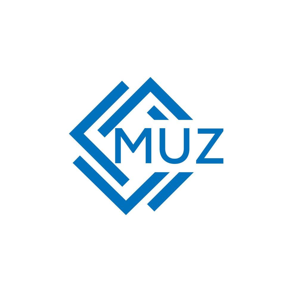 Muz lettre logo conception sur blanc Contexte. Muz Créatif cercle lettre logo concept. Muz lettre conception. vecteur