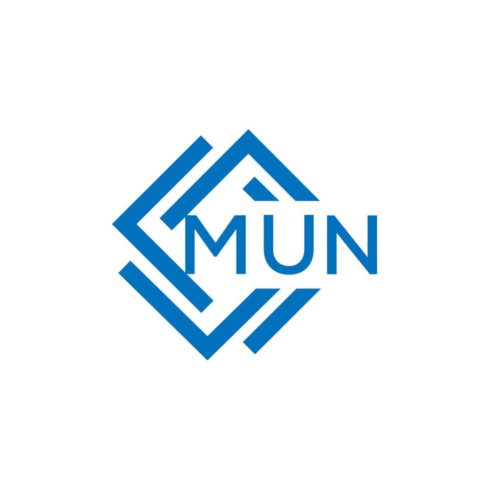 mun lettre logo conception sur blanc Contexte. mun Créatif cercle lettre logo concept. mun lettre conception. vecteur