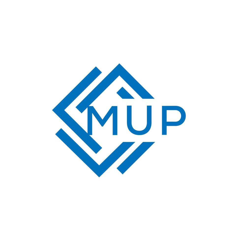 mup lettre logo conception sur blanc Contexte. mup Créatif cercle lettre logo concept. mup lettre conception. vecteur