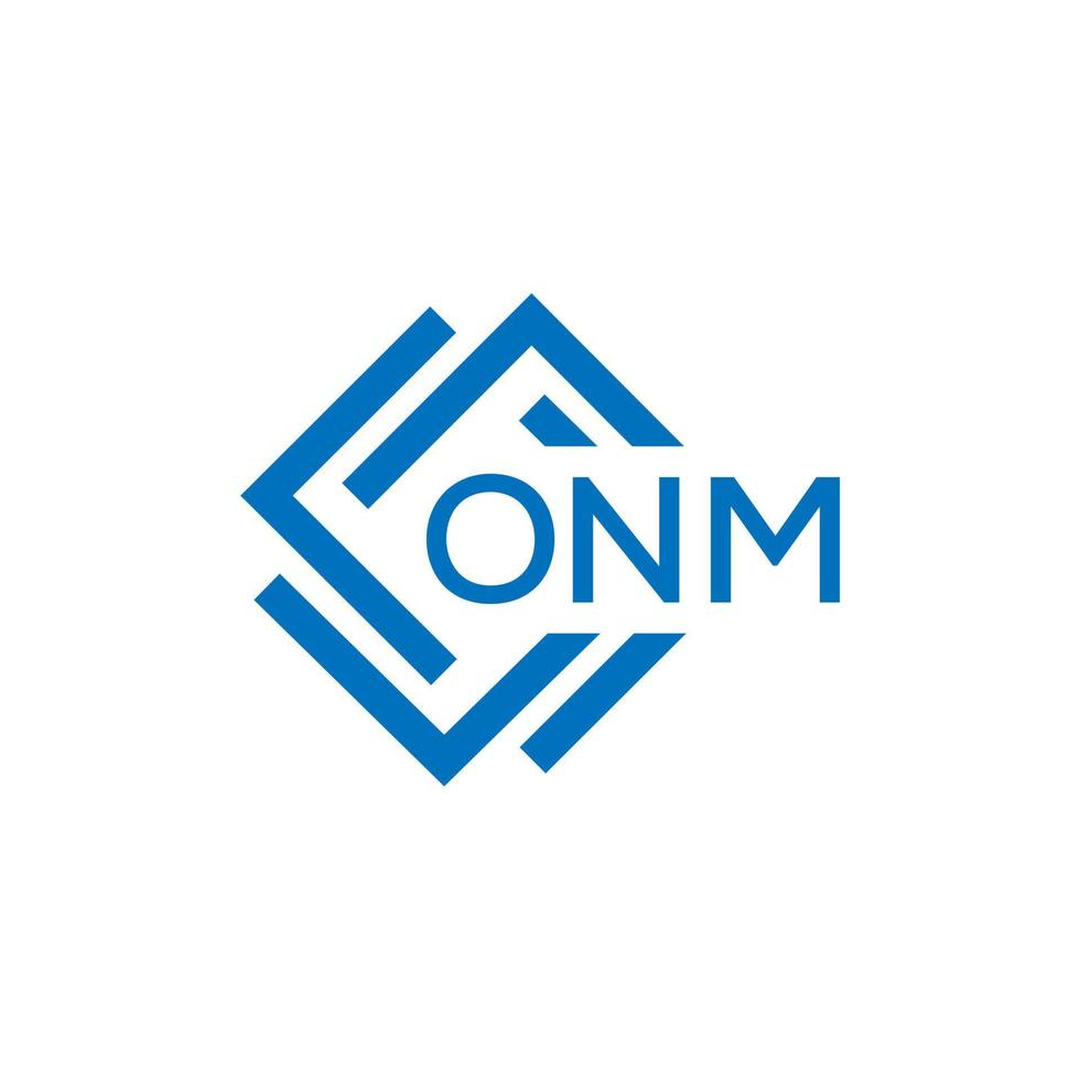 onm lettre logo conception sur blanc Contexte. onm Créatif cercle lettre logo concept. onm lettre conception. vecteur