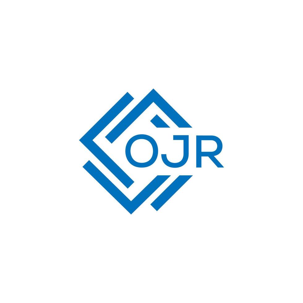 ojr lettre logo conception sur blanc Contexte. ojr Créatif cercle lettre logo concept. ojr lettre conception. vecteur