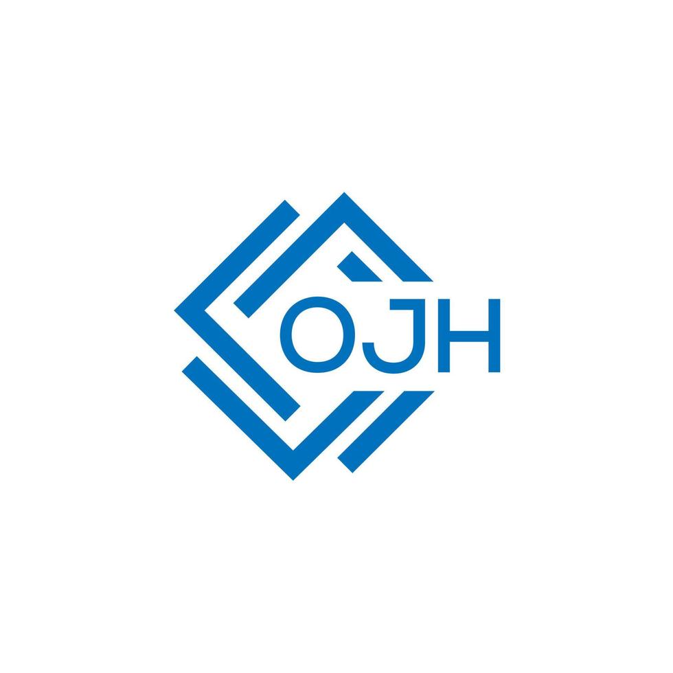 ojh lettre logo conception sur blanc Contexte. ojh Créatif cercle lettre logo concept. ojh lettre conception. vecteur
