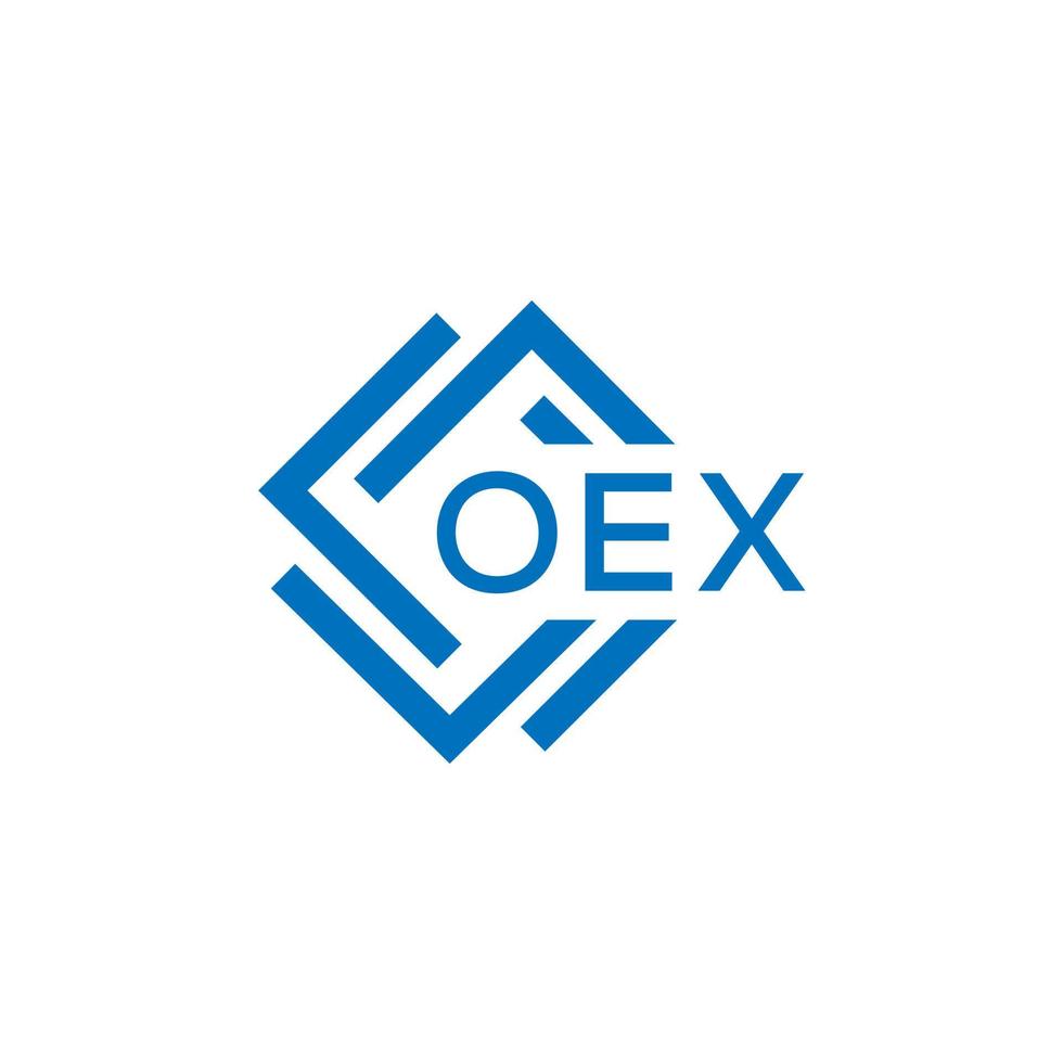 oex lettre logo conception sur blanc Contexte. oex Créatif cercle lettre logo concept. oex lettre conception. vecteur