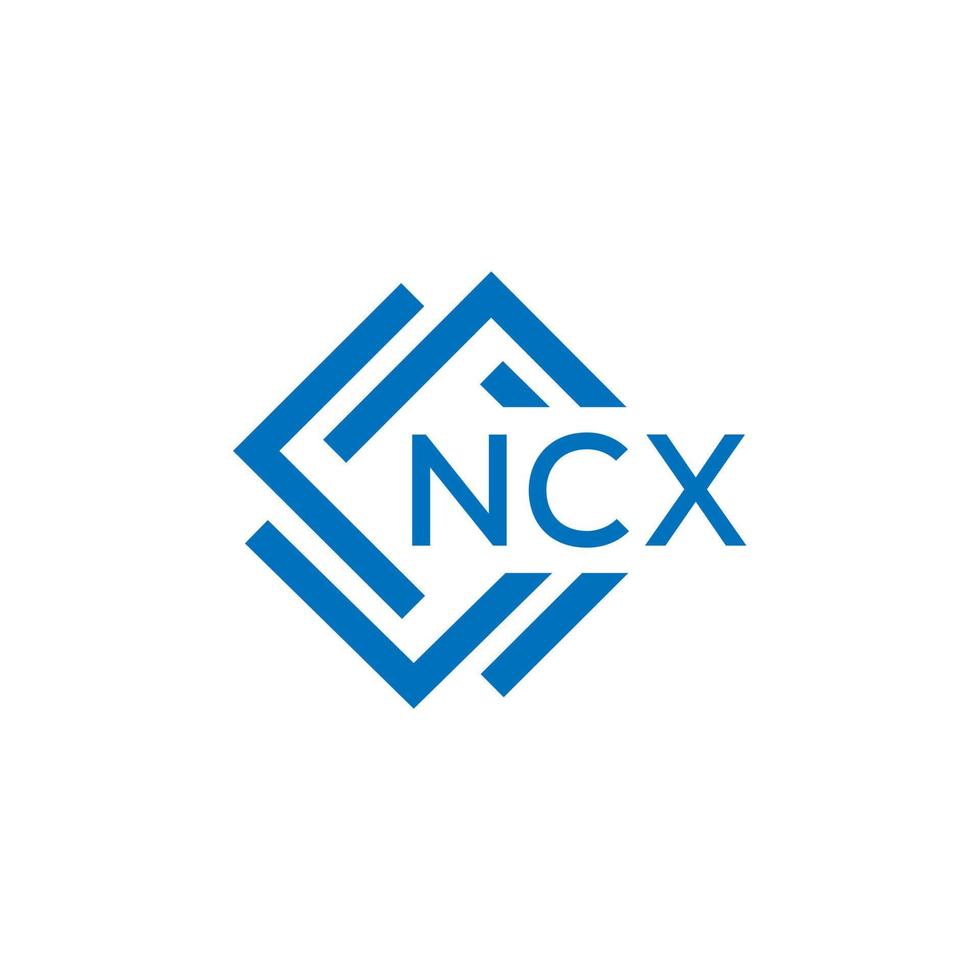 ncx lettre logo conception sur blanc Contexte. ncx Créatif cercle lettre logo concept. ncx lettre conception. vecteur