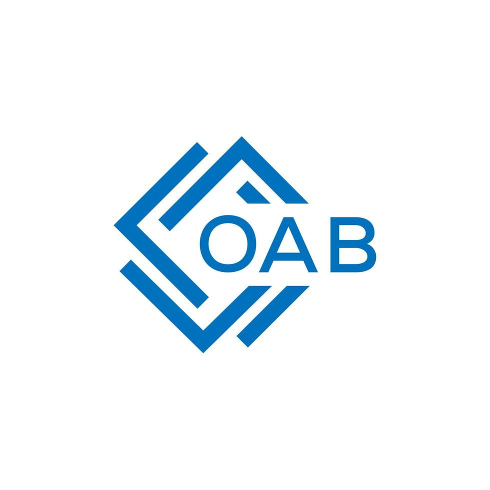 oab lettre logo conception sur blanc Contexte. oab Créatif cercle lettre logo concept. oab lettre conception. vecteur