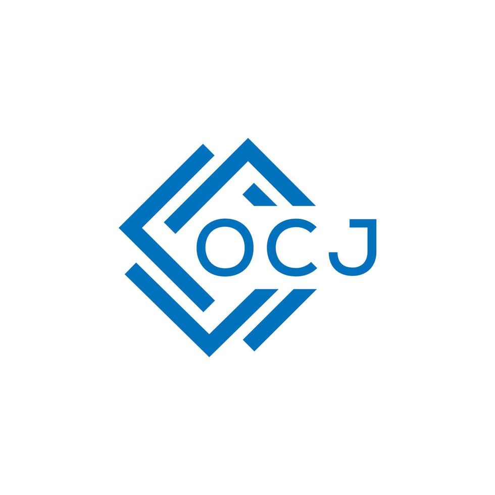 ocj lettre logo conception sur blanc Contexte. ocj Créatif cercle lettre logo concept. ocj lettre conception. vecteur