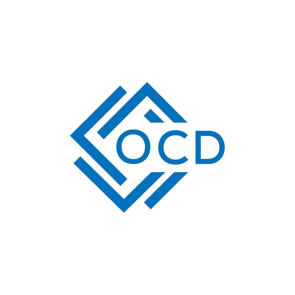 ocd lettre logo conception sur blanc Contexte. ocd Créatif cercle lettre logo concept. ocd lettre conception. vecteur