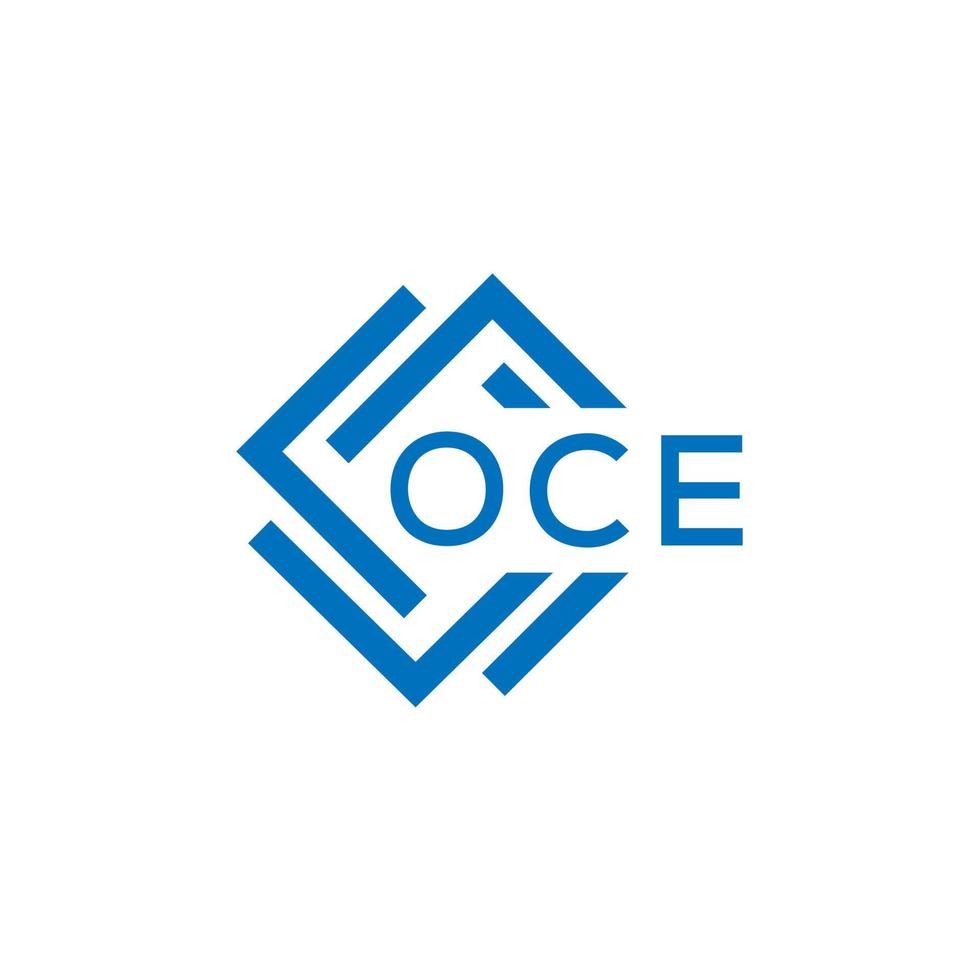 oce lettre logo conception sur blanc Contexte. oce Créatif cercle lettre logo concept. oce lettre conception. vecteur