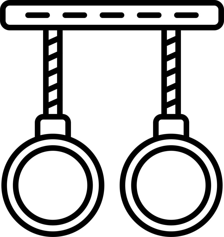 gymnastique anneaux vecteur icône