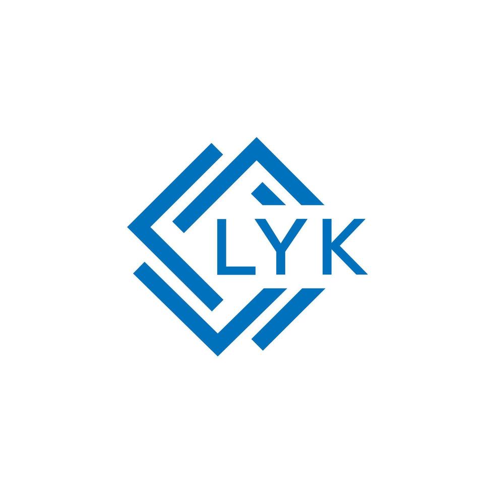 lyk lettre logo conception sur blanc Contexte. lyk Créatif cercle lettre logo concept. lyk lettre conception. vecteur