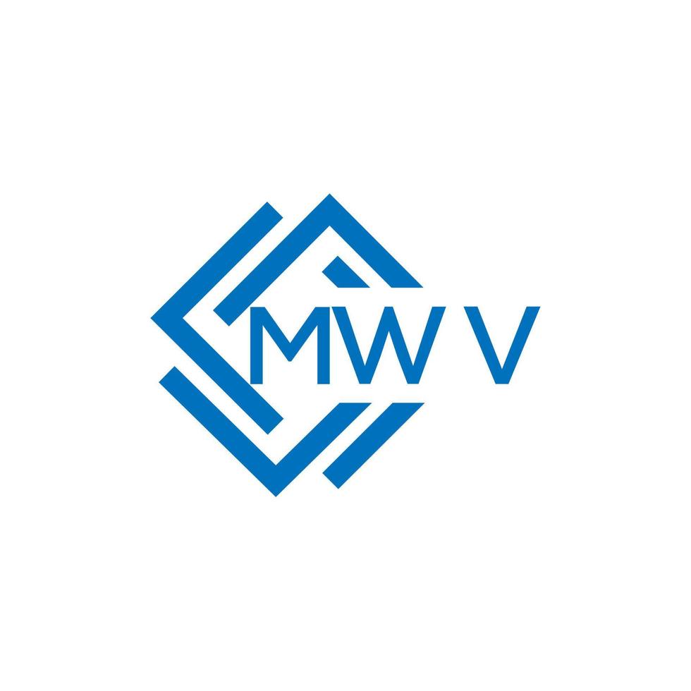 mwv lettre logo conception sur blanc Contexte. mwv Créatif cercle lettre logo concept. mwv lettre conception. vecteur