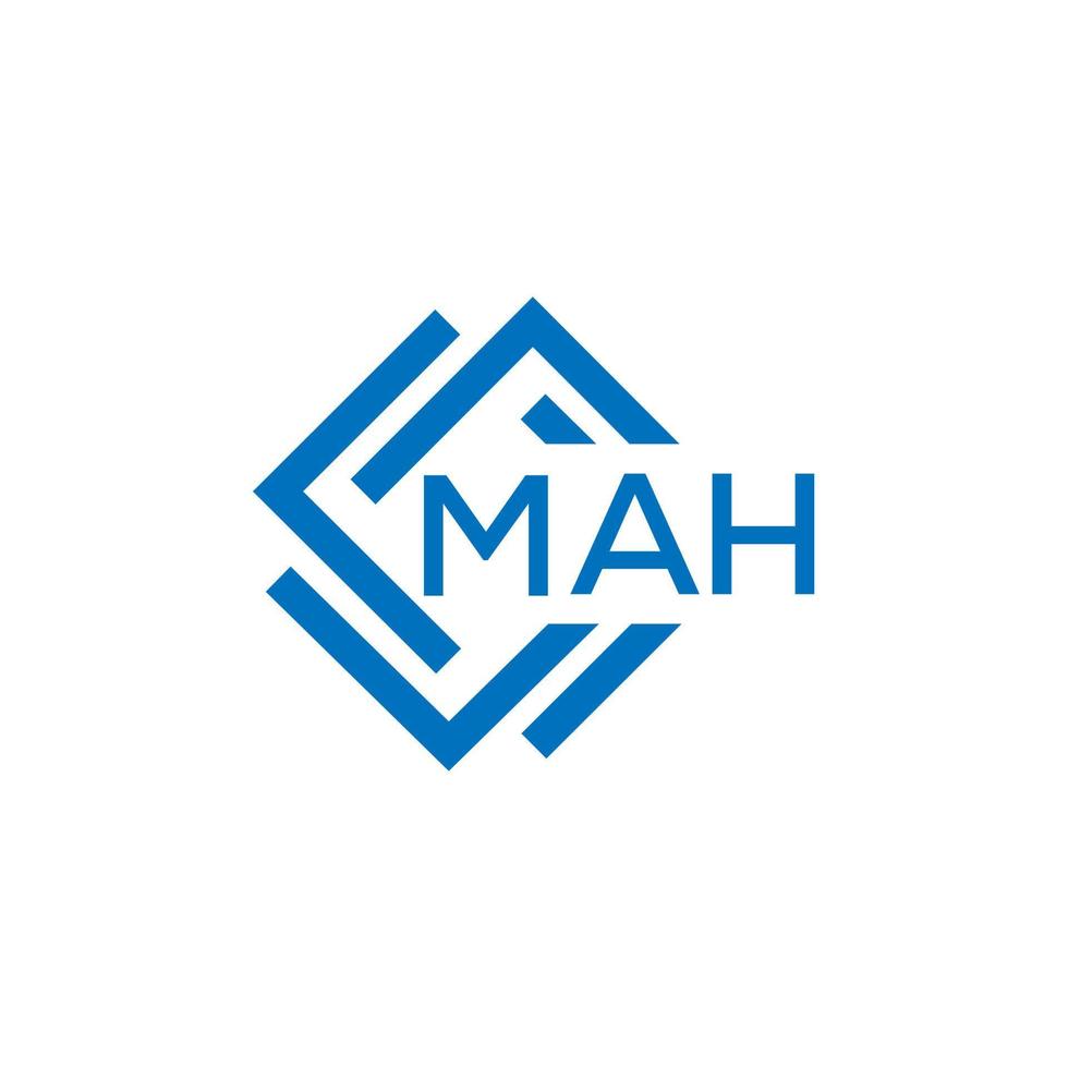 mah lettre logo conception sur blanc Contexte. mah Créatif cercle lettre logo concept. mah lettre conception. vecteur