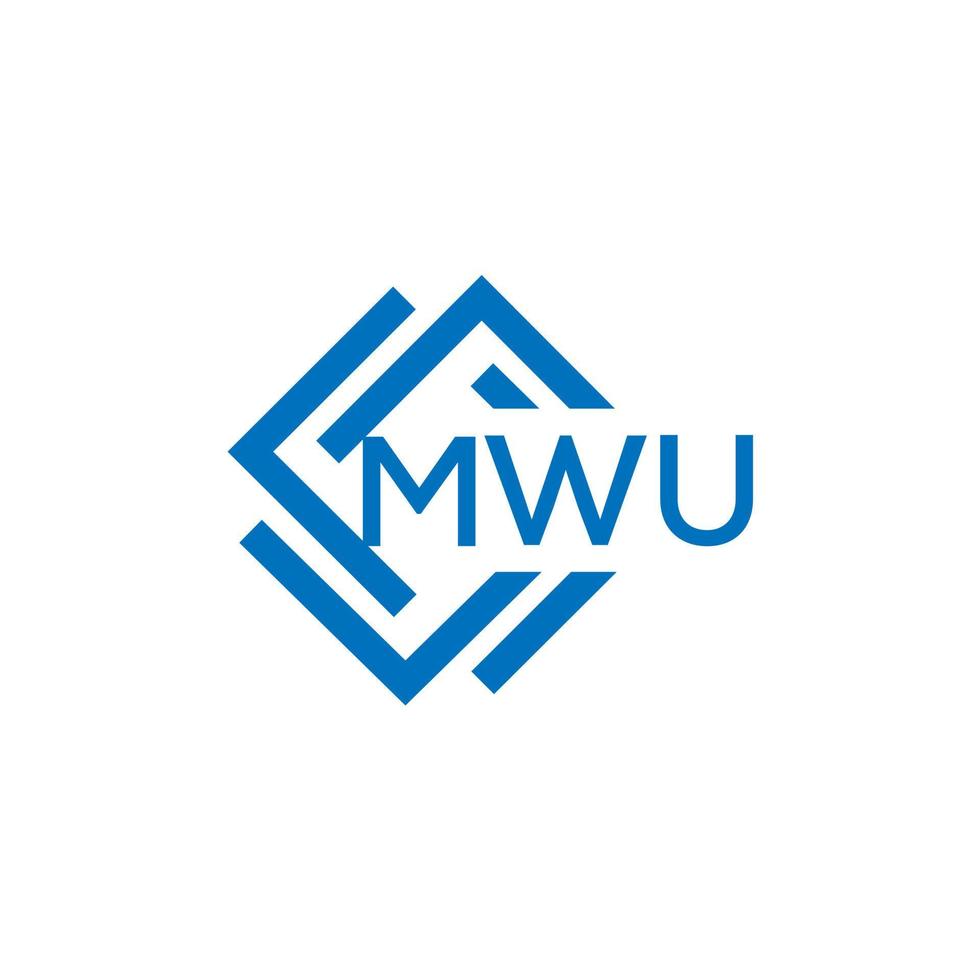 mwu lettre logo conception sur blanc Contexte. mwu Créatif cercle lettre logo concept. mwu lettre conception. vecteur