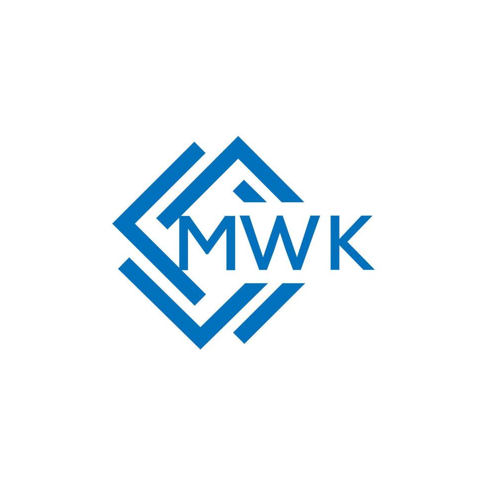 mwk lettre logo conception sur blanc Contexte. mwk Créatif cercle lettre logo concept. mwk lettre conception. vecteur
