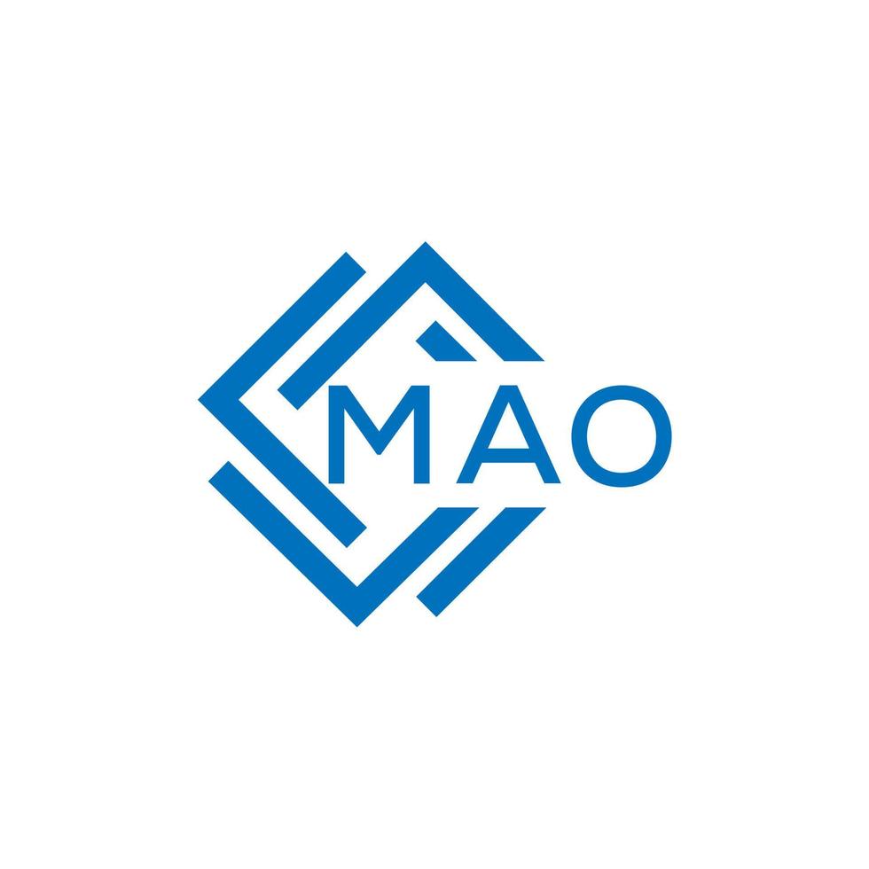 mao lettre logo conception sur blanc Contexte. mao Créatif cercle lettre logo concept. mao lettre conception. vecteur