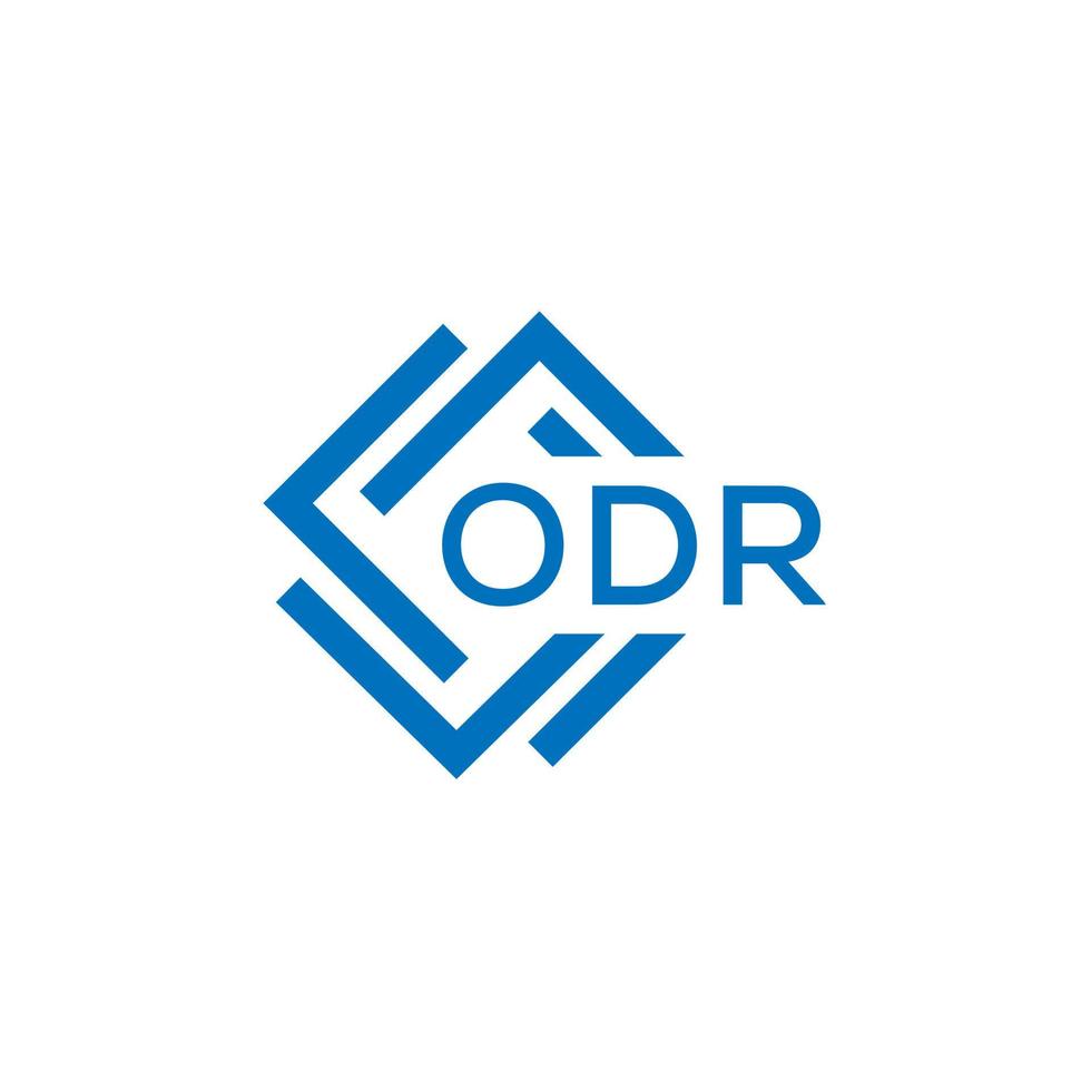 odr lettre logo conception sur blanc Contexte. odr Créatif cercle lettre logo concept. odr lettre conception. vecteur