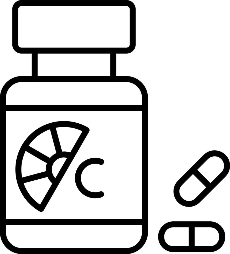 vitamine c vecteur icône