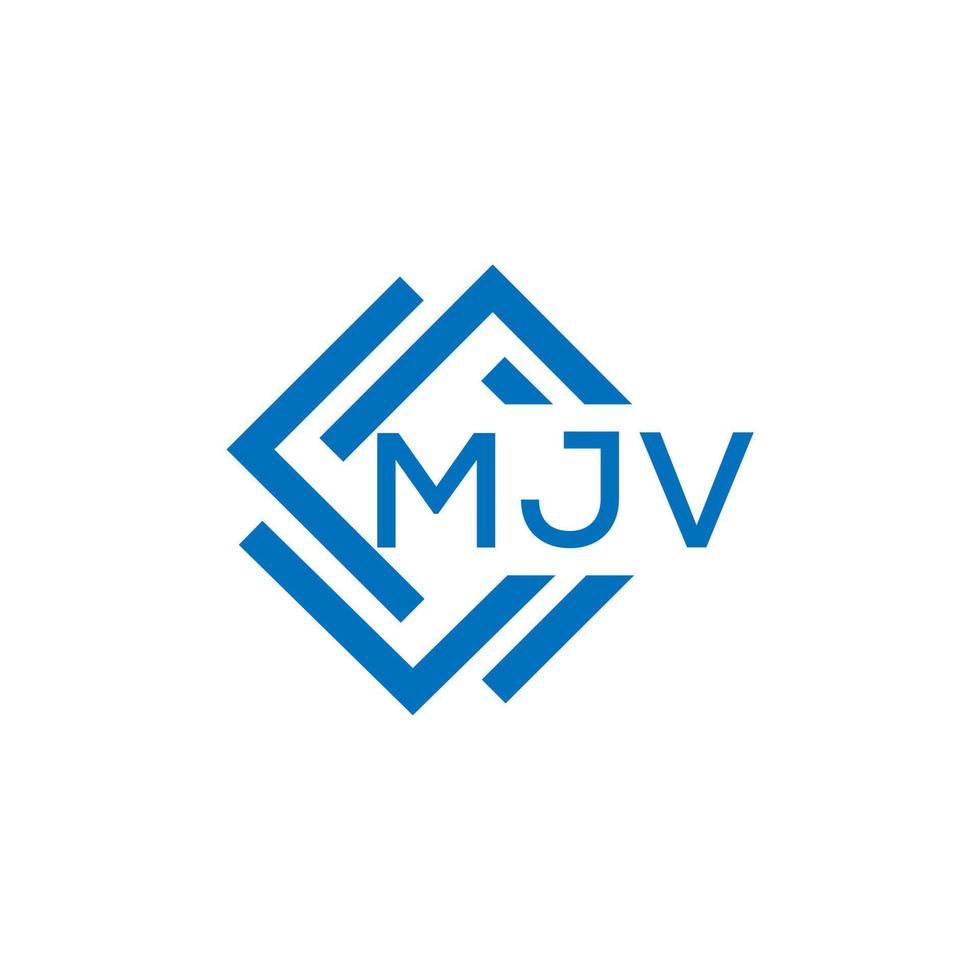 mjv lettre logo conception sur blanc Contexte. mjv Créatif cercle lettre logo concept. mjv lettre conception. vecteur