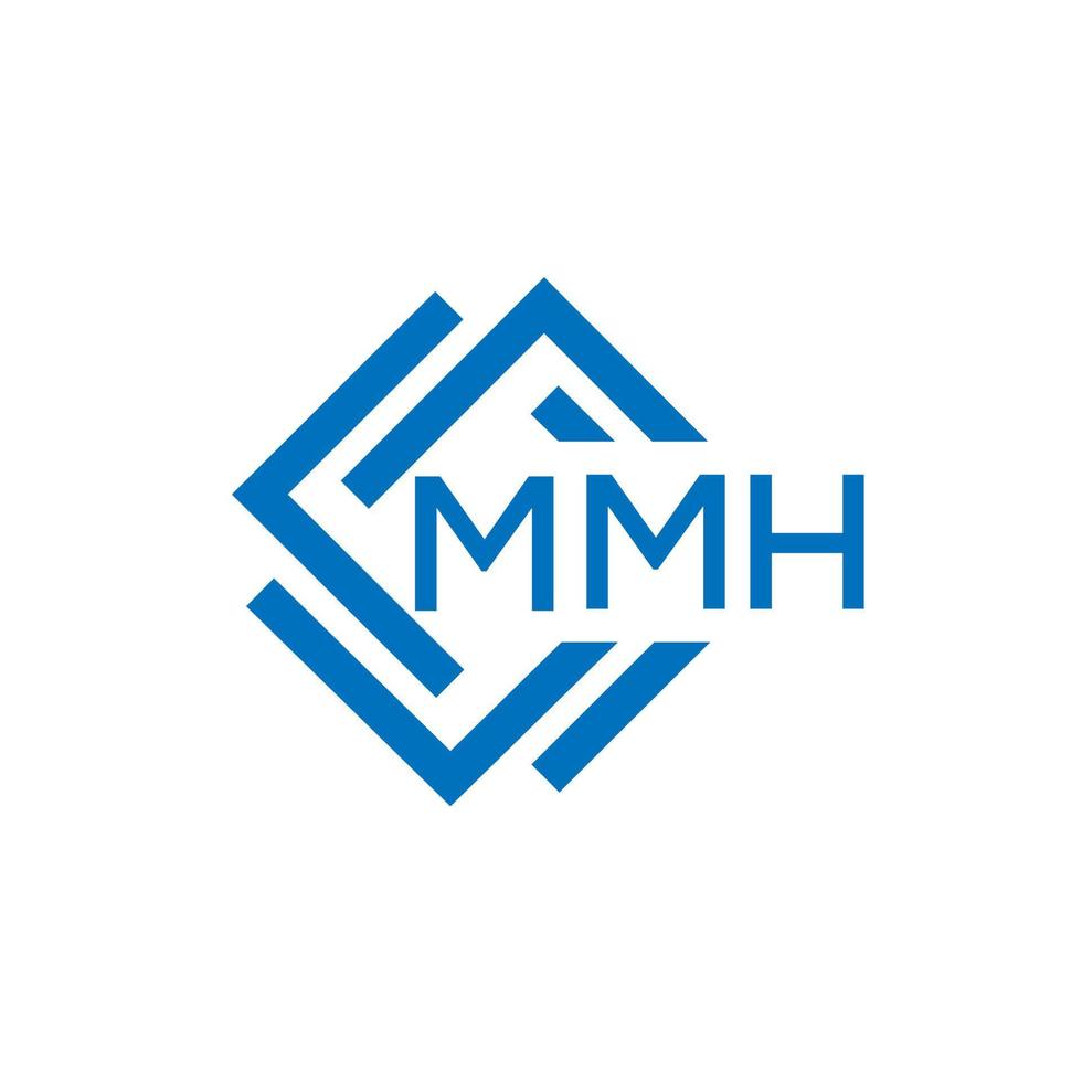 mmh lettre logo conception sur blanc Contexte. mmh Créatif cercle lettre logo concept. mmh lettre conception. vecteur