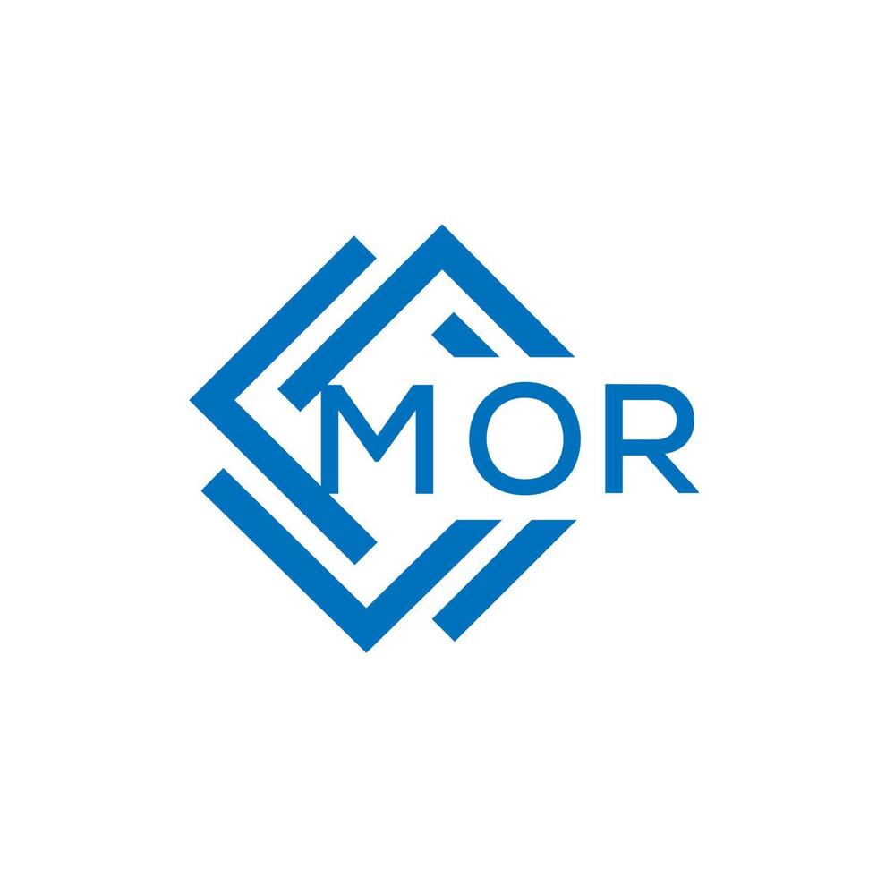 mor lettre logo conception sur blanc Contexte. mor Créatif cercle lettre logo concept. mor lettre conception. vecteur