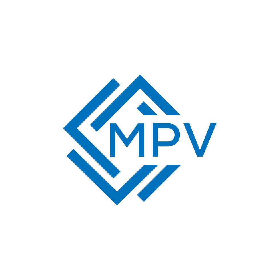 mpv lettre logo conception sur blanc Contexte. mpv Créatif cercle lettre logo concept. mpv lettre conception. vecteur