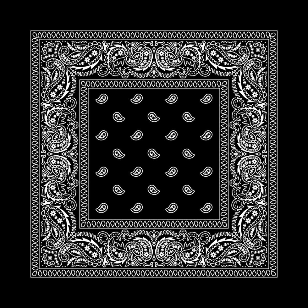 bandana 2 noir vecteur