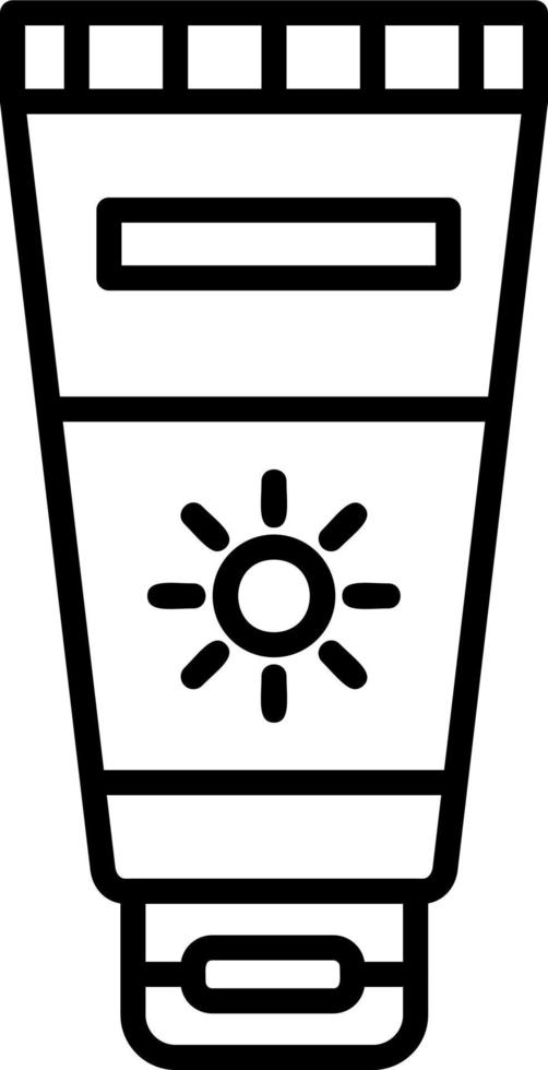 icône de vecteur de crème solaire