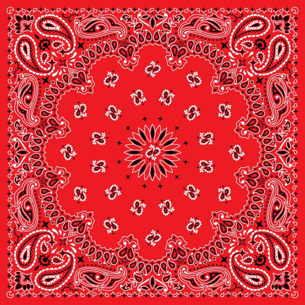 coloré bandana paisley vecteur